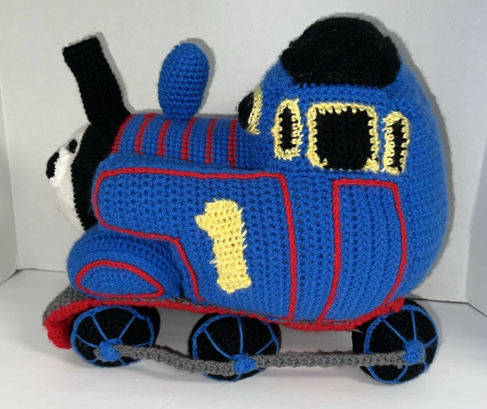 Tren de ganchillo tejido original hecho a mano de Thomas The Train Foto 4 de 4