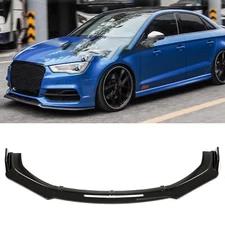 For Audi A3 S3 RS3 Front Bumper Cover Lip Spoiler Splitter Trim Gloss Black