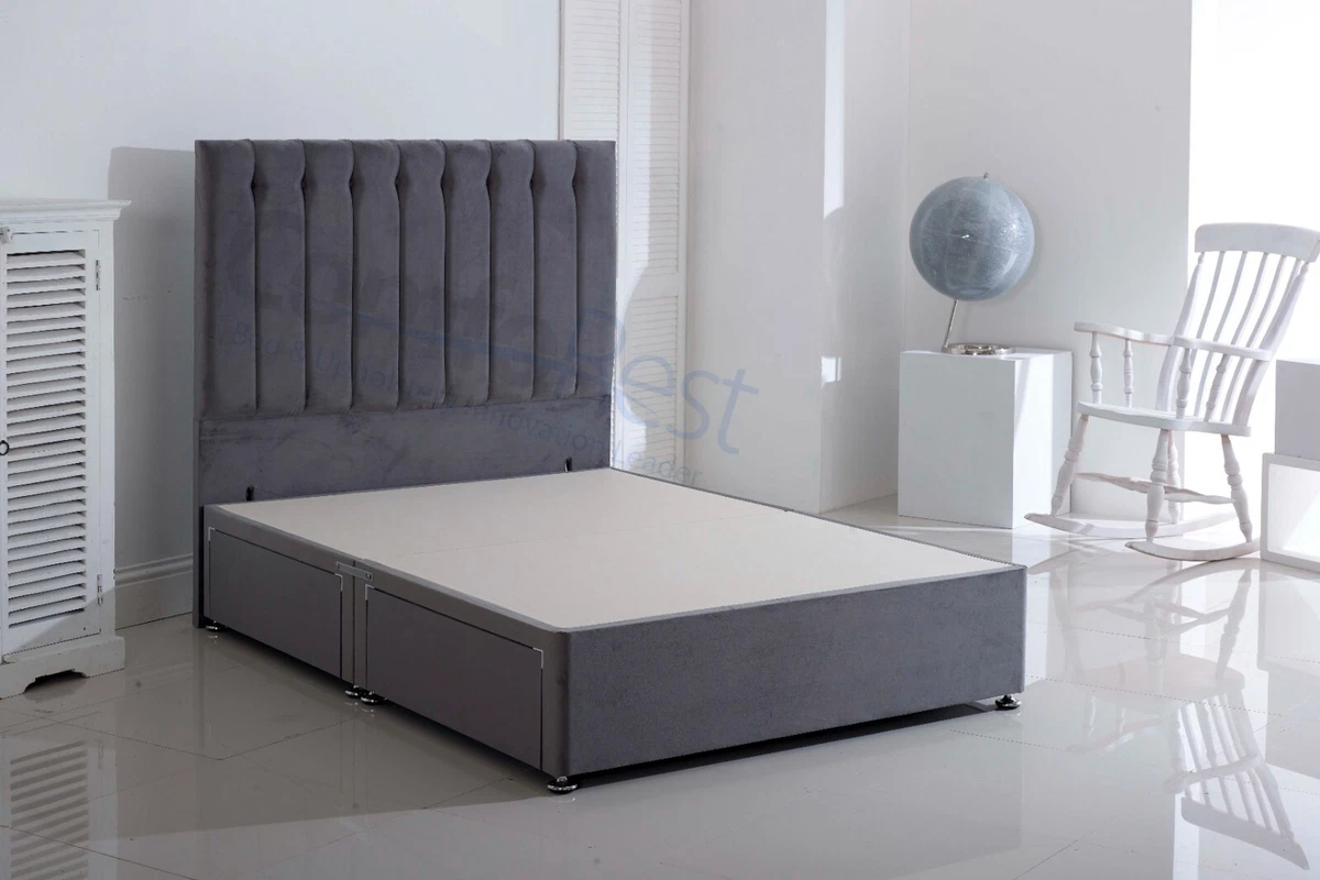 Plush Velvet Divan Bed base Option to buy Luxury 54