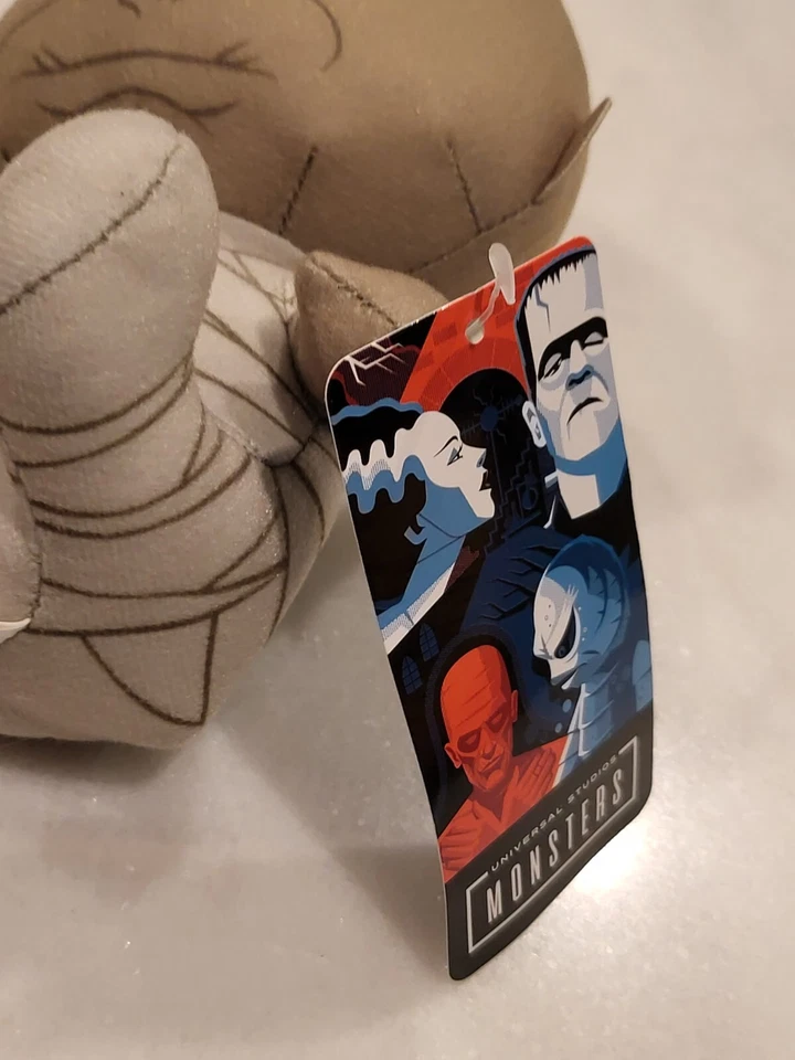 Universal Studios Monsters THE MUMMY Big Head pelúcia de pelúcia 7" brinquedo de fábrica novo com etiquetas - Imagem 2 de 4