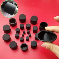 2.8-78mm Black Silicone Rubber Hose Pipe Tube Blanking End Cover Caps Table Feet