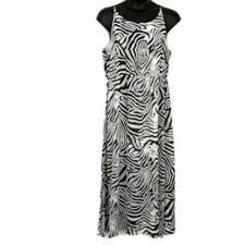 NWT Simply Noelle Juniors sz XXL Dress Black Zebra Print Sleeveless Long Maxi