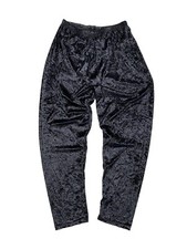 Vintage Women  s High Rise Black Crushed Velvet Tapered Ankle Pants One Size S/M