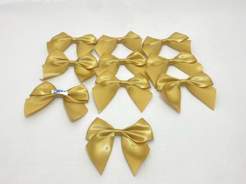 10 x 6cm wide Satin Self Adhesive Bows Single sided 25mm Ribbon Pack Bow UK - Picture 66 of 80