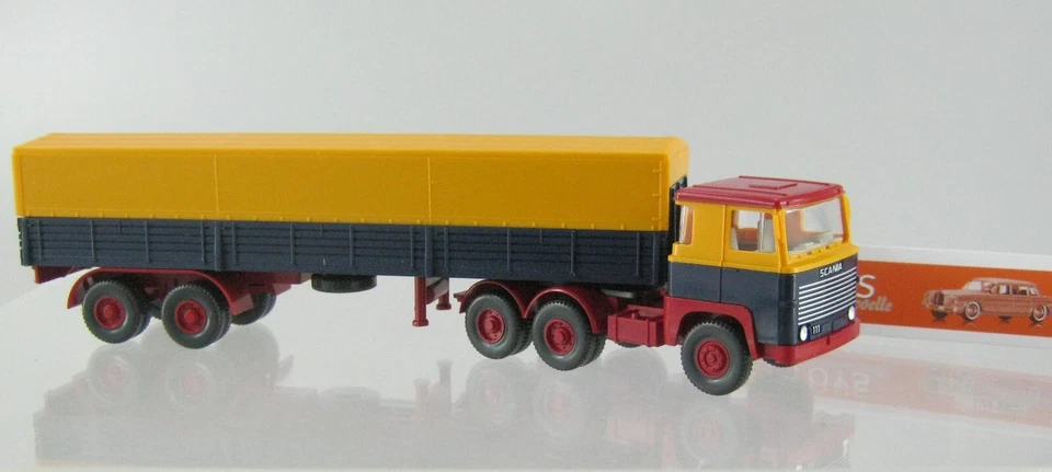 Wiking 1:87 H0, Scania 111 Sattelzug stahlblau Lechtoys Sondermodell