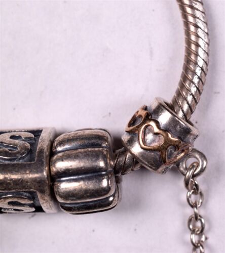 Sterling Signed Pandora Bracelet All Signed Safety - Picture 7 of 8