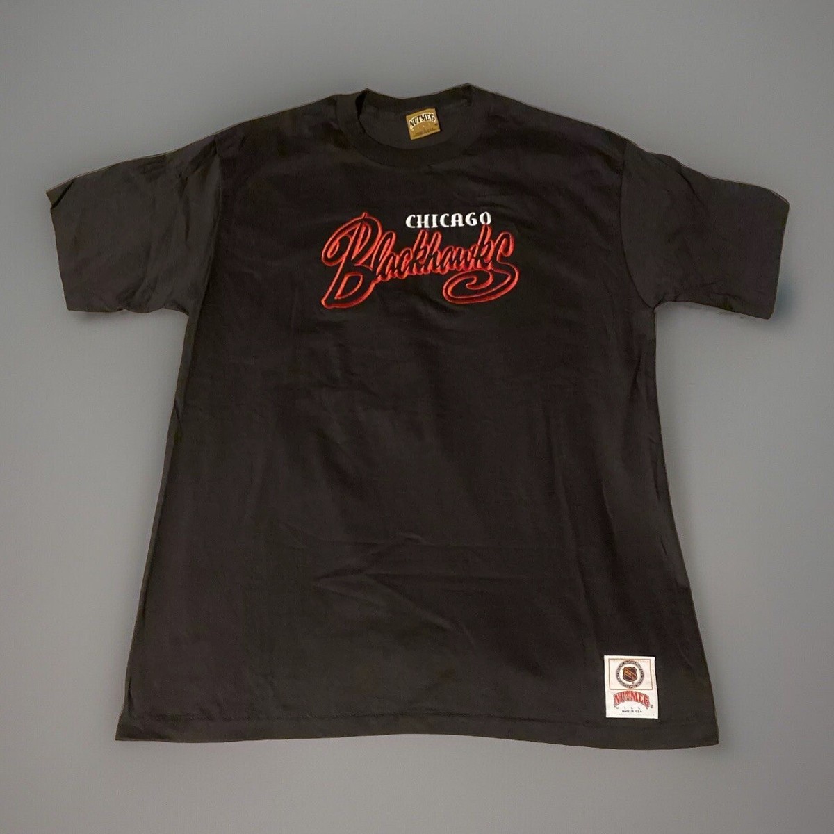 にぶるす様 Vintage Hockey T Shirt Chicago Blackhawks T Shirt Nutmeg 80s