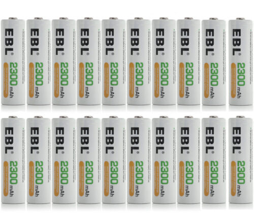 EBL Double A, Triple A NiMH Rechargeable Batteries Ni-MH 1.2V + Case Box Lot - Picture 21 of 23