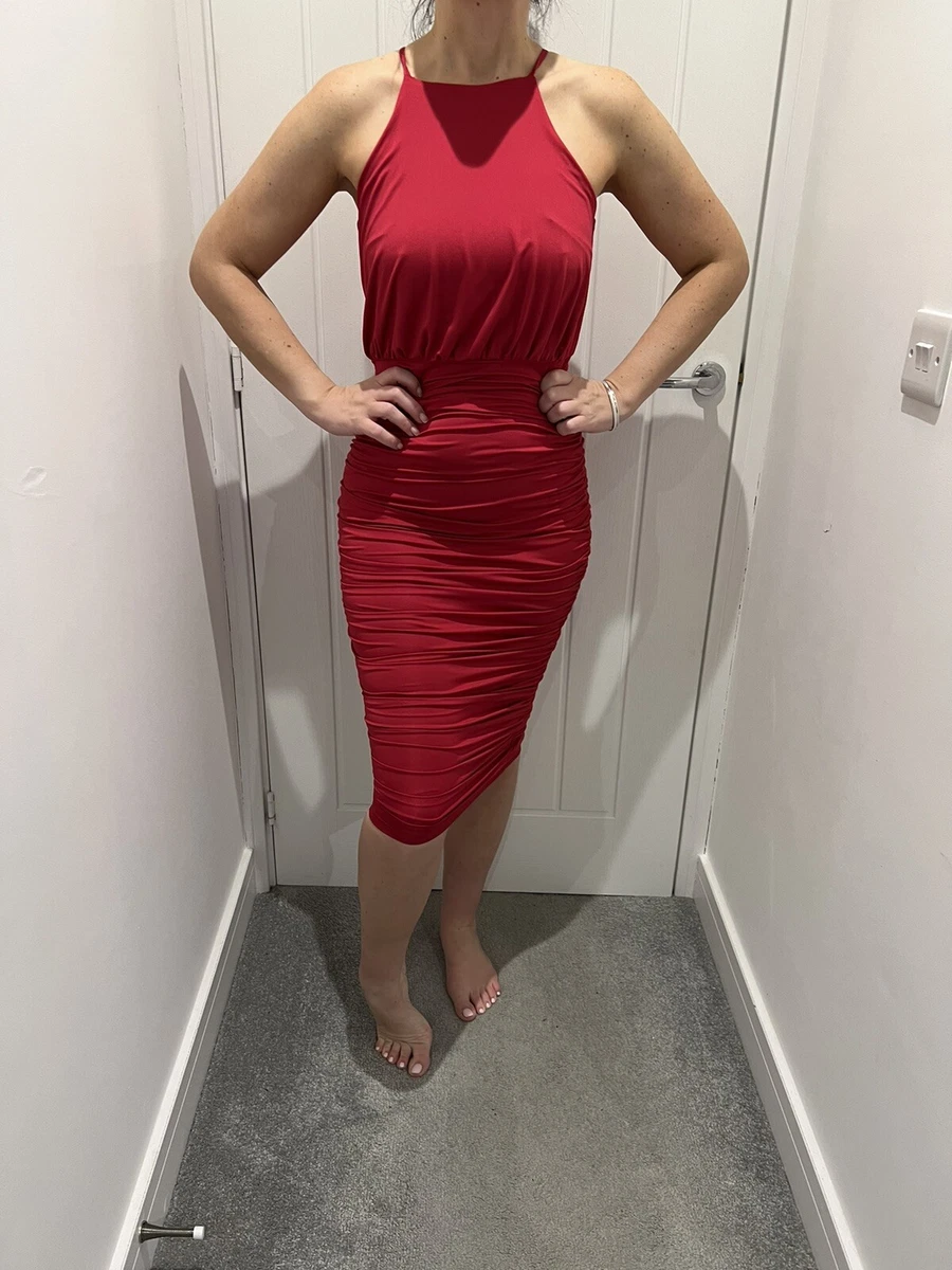 Lipsy ruched slinky clearance dress