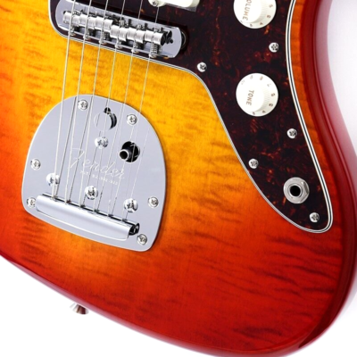 Fender 2024 Collection Hybrid II Jazzmaster Flame Celeste Blue for