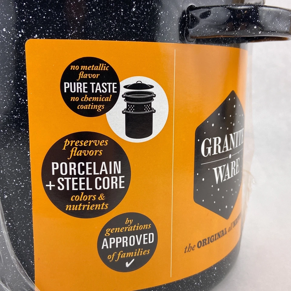 Granite Ware Blancher Stock Pot Strainer 7.5 Quart 3-piece Set Drainer Canning - Image 4 of 4