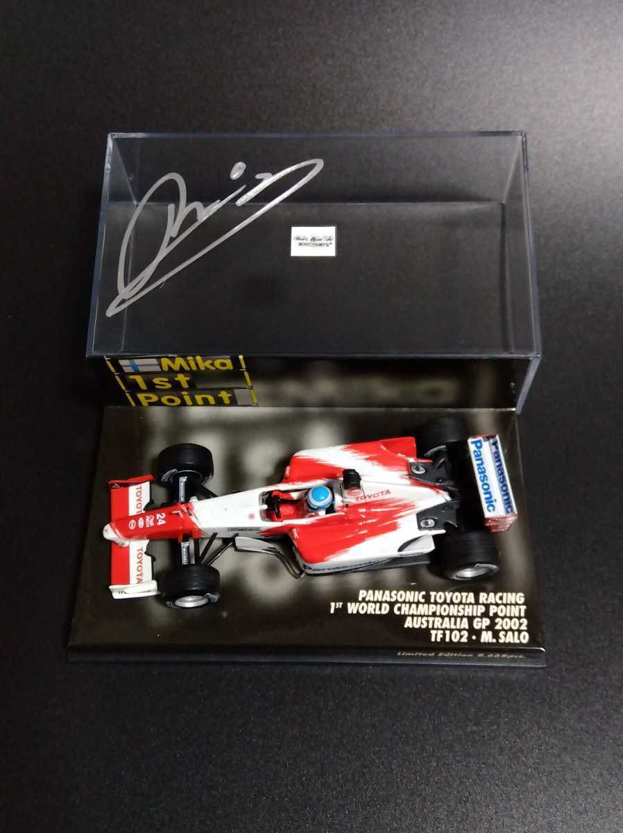 ミニチャンプス ミカ・サロ トヨタ2002 直筆サイン入り 1/43 PMA Mini Champs Mika Saro Toyota 2002 Signed Autograph 1/43 Pma