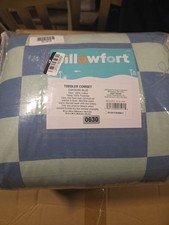 Pillowfort Toddler Kids' Comforter Cotton Shell Year-Round Use Checker