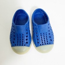Native Jefferson Kids Slip On Casual Water Shoes Blue Glow In The Dark Size C4
