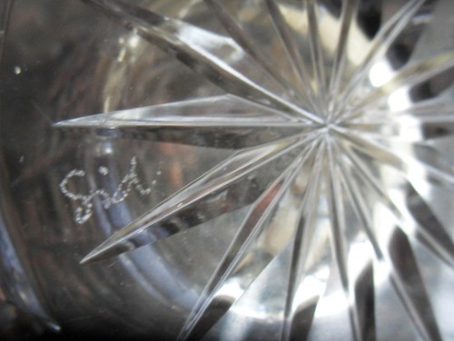 VTG Bohemian Hand Cut Floral Etch Lead Crystal Tall 12" Glass Vase Czech Signed - Afbeelding 4 van 17
