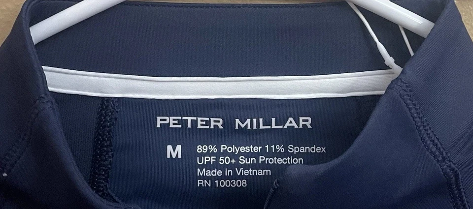 🔥Mujer Peter Millar, Mediano, Azul Marino, Cremallera 1/4, Nuevo con Etiquetas🔥 Golf, Activo. Foto 4 de 4
