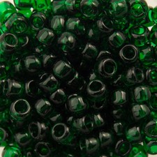 8/0 TOHO ROUND Transparent Green Emerald Seed Bead 8g 