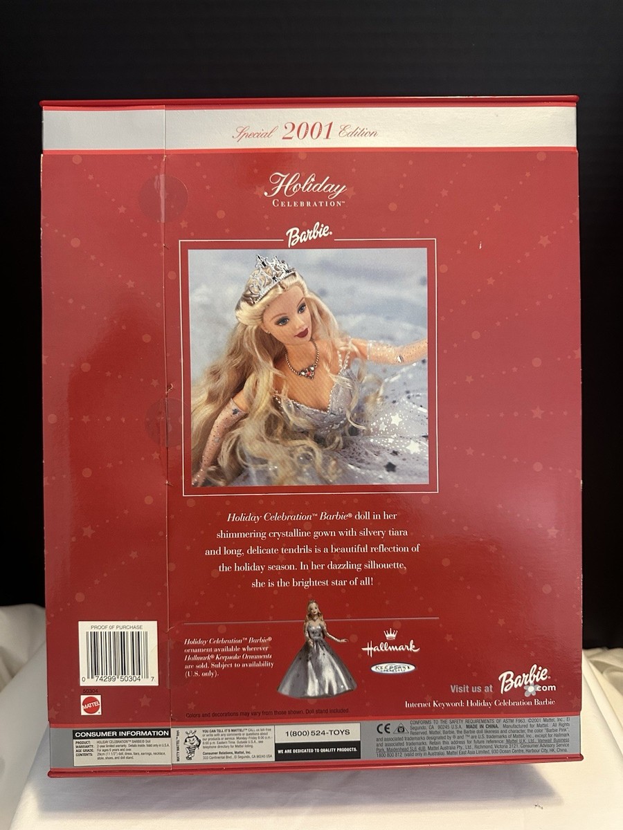Mattel Holiday Celebration 2001 Barbie Doll - 50304 for sale