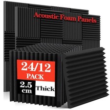12/24Pcs Sound-Absorbing  Acoustic Foam Panel Studio Soundproof  Noise Protectiv
