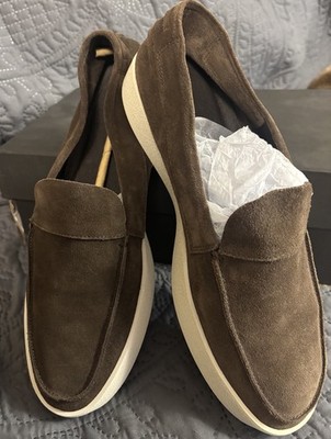 Saint Morta Hemisphere Suede Slip-On Loafers-Brown & White- Men's Size 10 *READ*