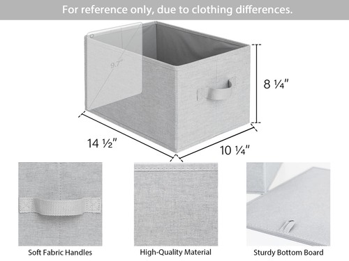 SroageWorks Storage Baskets for Shelves, Foldable Fabric Closet Storage Bins ... - Picture 2 of 7