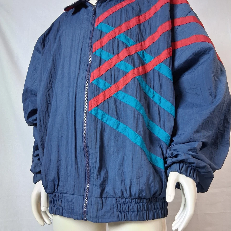 Vintage Athletic Windbreaker Jacket Medium Full Zip Retro Rad Ski Snowboard Golf - Image 4 of 4