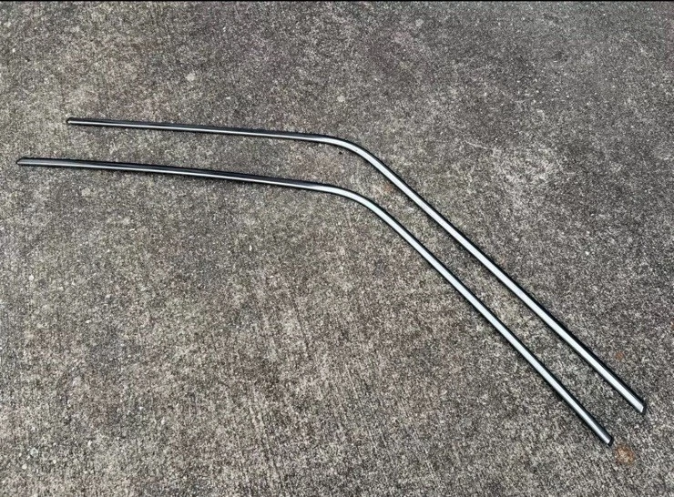 Juego de molduras de riel de goteo de lujo cabina regular camioneta Toyota SR5 84-88 CROMO OEM Foto 2 de 4