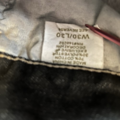 Jeans Indigo People uomo 28x30 nero gamba dritta lavaggio scuro tasche vita media - Foto 5 di 11