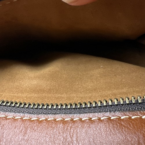 PATRICIA NASH BRITISCH HELLBRAUN Leder Umschlag Clutch Tech PORTFOLIO ohne Handschlaufe - Bild 7 von 9