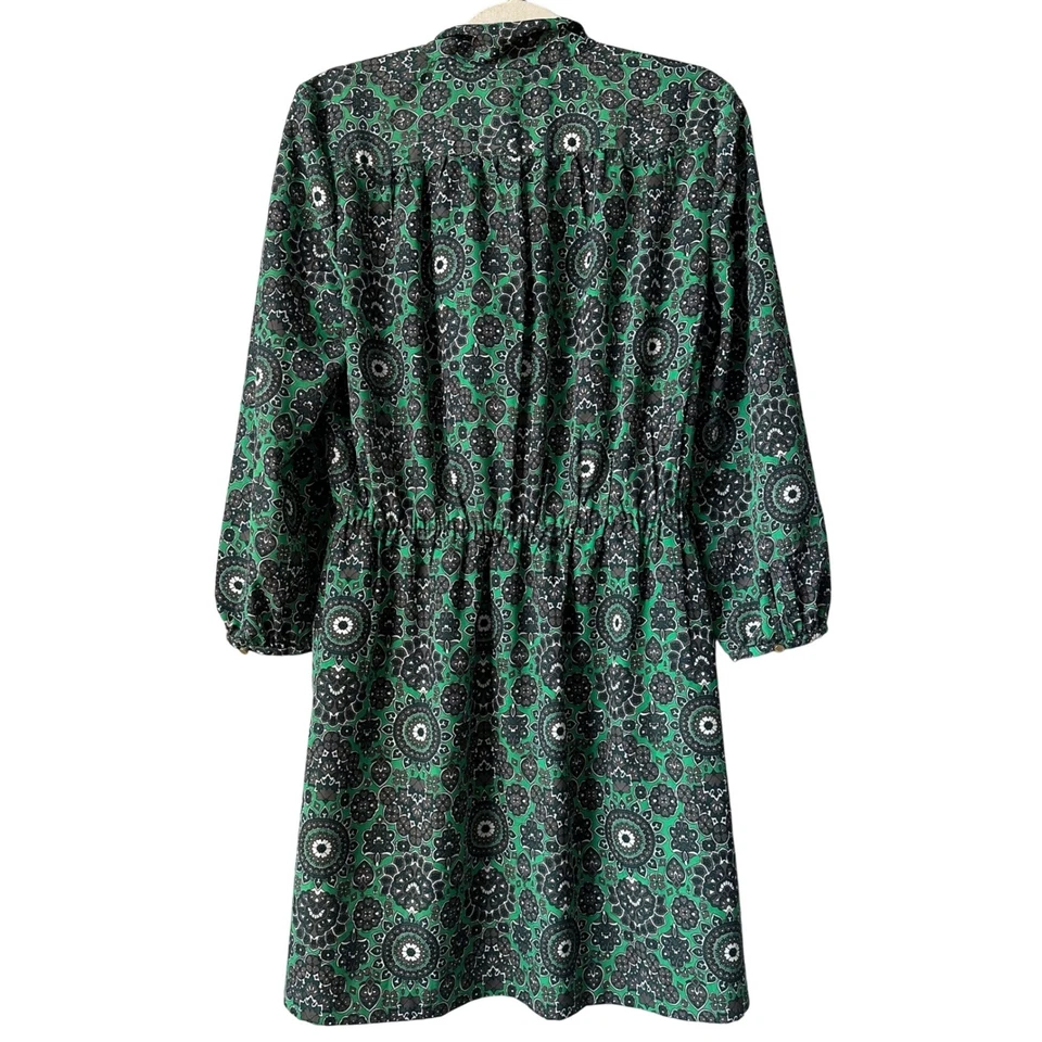 Vestido Juicy Couture Verde Cachemira Cuello Atado Manga Larga - Talla L Foto 2 de 4