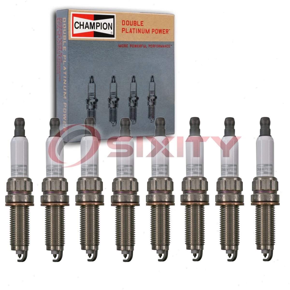 8 pc Champion Double Platinum Spark Plugs for 2013-2015 BMW Alpina B7L 4.4L ot