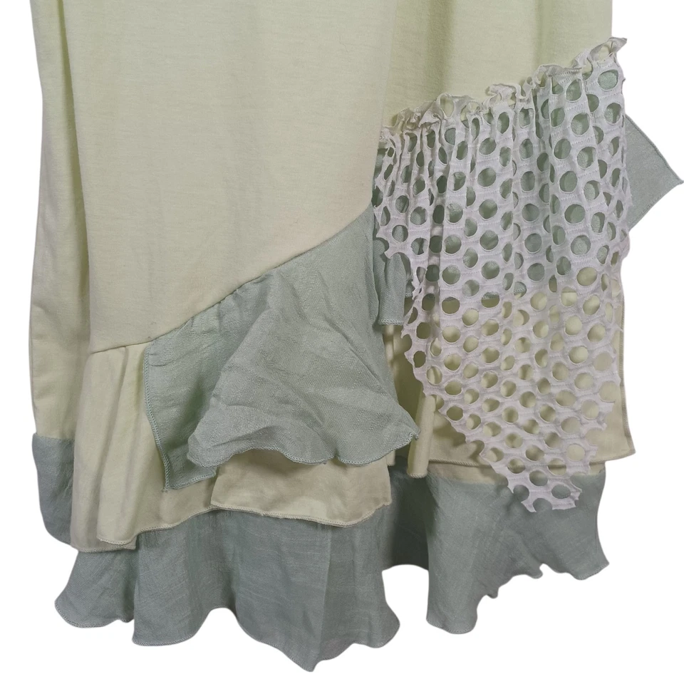 Pretty Angel Vtg Y2K Green Mermaid Fairycore Layered Mesh Spaghetti Strap Tank - Image 3 of 4