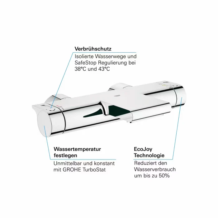 GROHE Grohtherm 2000 Thermostat-Wannenbatterie - Bild 3 von 4