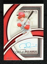 2022 Panini Immaculate Shadowbox Signatures Red 12/49 Rhys Hoskins Auto 1k2s