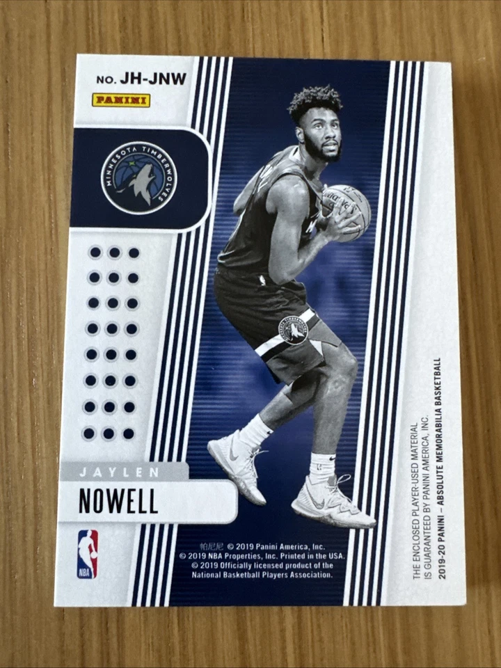 2019-20 Panini Absolute Jaylen Nowell Player Worn Jumbo Hat Rookie RC 11/20 - Image 2 of 2