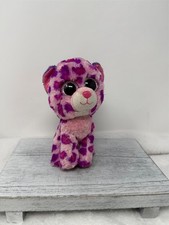 Ty Beanie Boos GLAMOUR the Leopard 6" Beanbag Plush Stuffed Toy w/ Glitter Eyes
