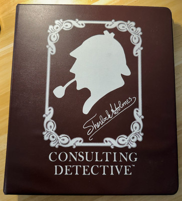 Vintage Sherlock Holmes Consulting Detective Game - Binder 2nd Edition - 1981