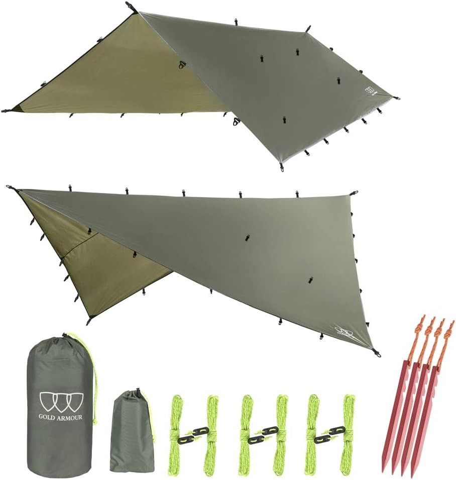 Rainfly Tarp Hammock Premium 14.7ft/12ft/10<wbr/>ft/8ft Rain Fly Cover Waterproof