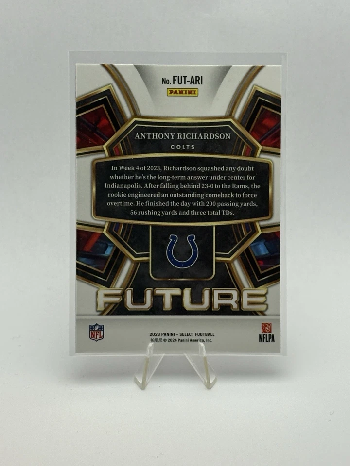 Anthony Richardson - 2023 Panini NFL Select - Select Future - RC - Colts FUT-ARI - Image 2 of 2