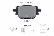 Bremsbelagsatz Scheibenbremse Q+ TEXTAR 2619501 für PEUGEOT CORSA OPEL P2JO MHEV