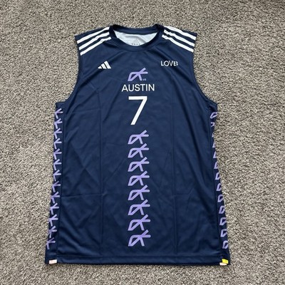 Adidas x LOVB Austin O'NEAL #7 Navy Purple Volleyball Jersey Men