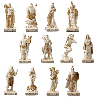 Griechisches Pantheon die Zwölf Olympioniken Miniatur Statue Set