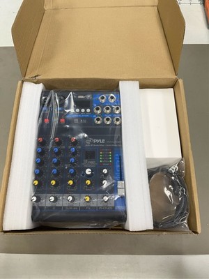 Pyle 4-Channel Bluetooth Pro Audio DJ Sound Mixer - Black