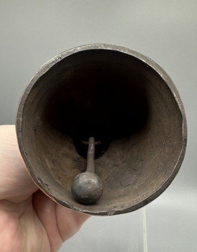 Vtg Pentacle Brass Bell Wiccan Pagan Witchcraft Altar Ritual Raven Claw Rare - Picture 6 of 10
