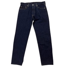 Levi's Jeans Mens 34x36 Fits 34x32 Denim 501 Button Fly Blue VTG Y2K NEW