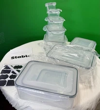 Stable 20-Piece Food Storage Container Set Airtight Leakproof BPA Free New