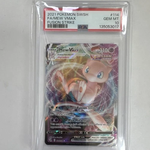 PSA 10 Mew VMAX 114/264 Swsh08 Fusion Strike English Ultra Rare Holo 2021