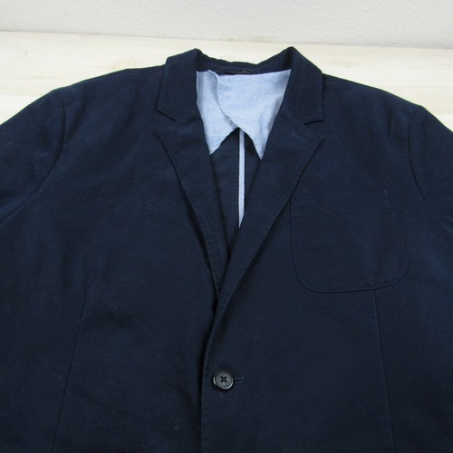 LL Bean Blazer Mens 52 Blue Sports Coat Cotton Unstructured Shoulder Pads - Picture 2 of 24