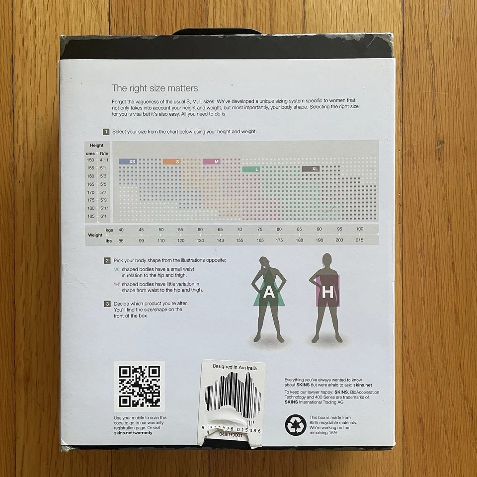 SKINS RY400 Women's Recovery Compression Long Tights Graphite Size Small NEW - Image 4 of 4