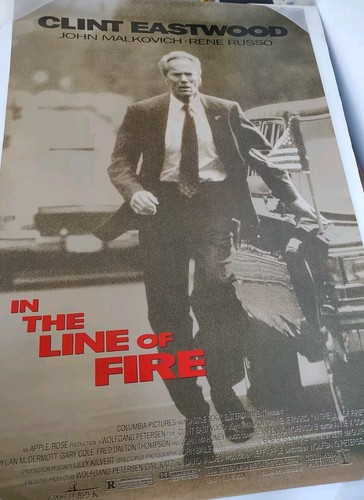 IN THE LINE OF FIRE MOVIE POSTER DS 27x40 ORIGINAL TO THEATRE CLINT EASTWOOD